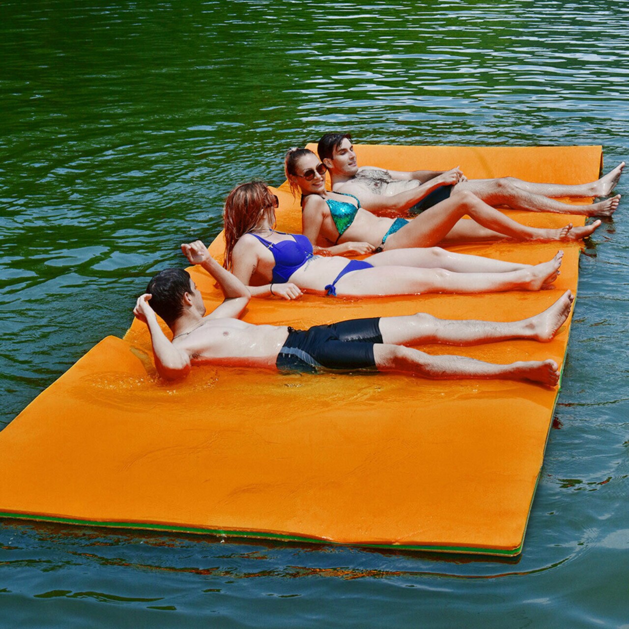 12 X 6 Floating Water Pad Mat 3-Layer Foam Floating Island For Pool Lake